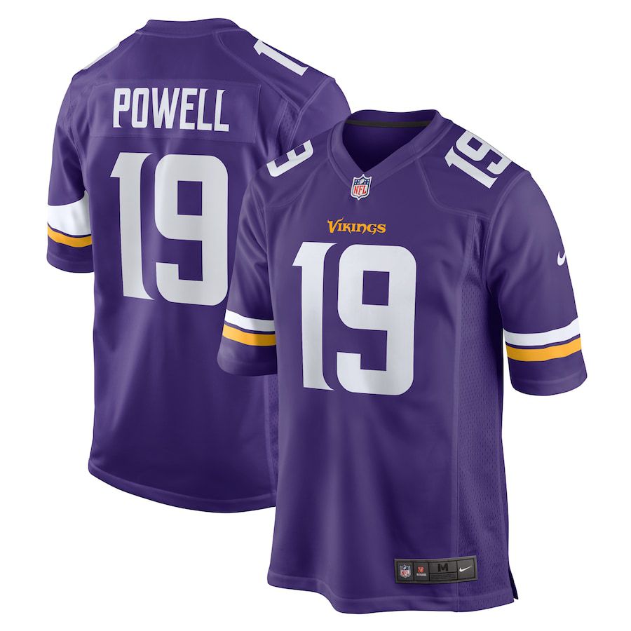 Men Minnesota Vikings #19 Brandon Powell Nike Purple Game NFL Jersey
